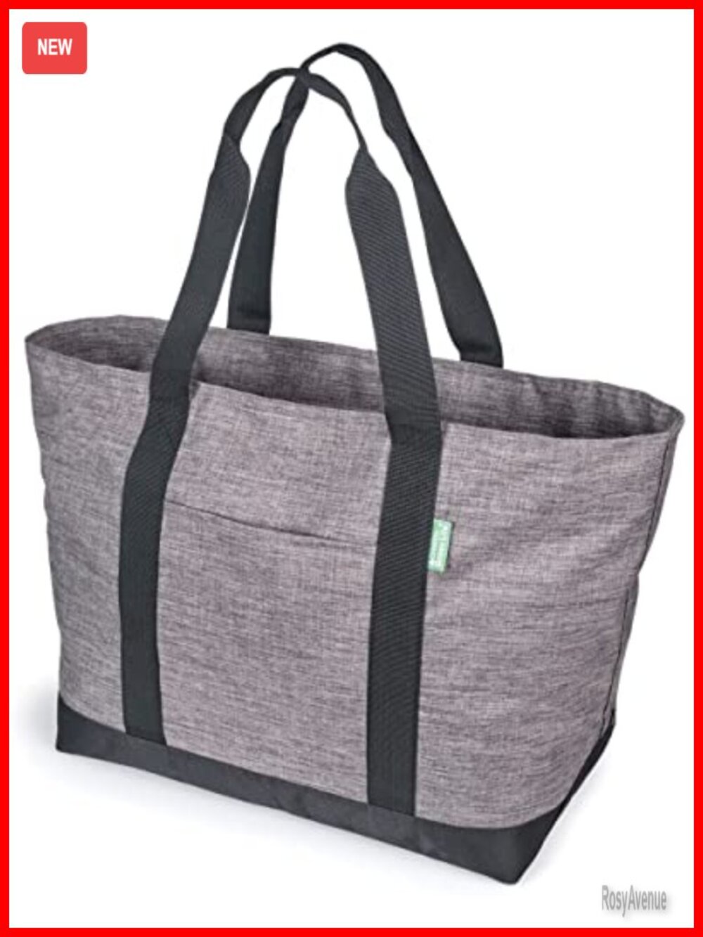 Extra Large Water-Resistant Polyester Tote Bag Zip Foldable Shoulder Bag